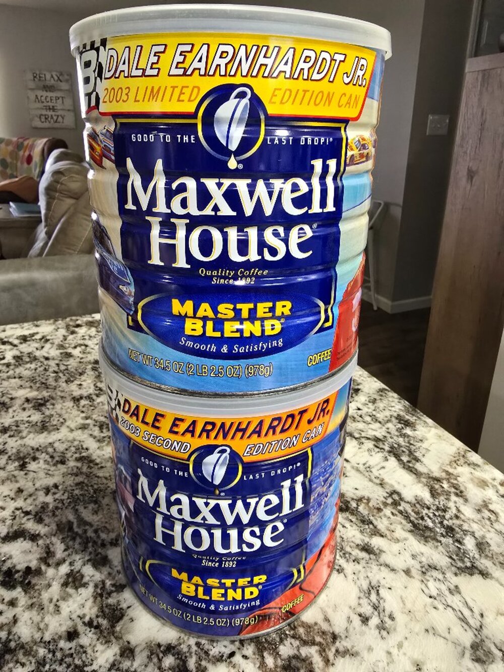 VTG Maxwell House Dale Earnhardt Jr 2lb Cans 1st & 2nd Edition *CAN ONLY* #8